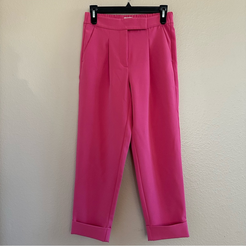 LOFT Outlet High Rise Straight Pink Pant